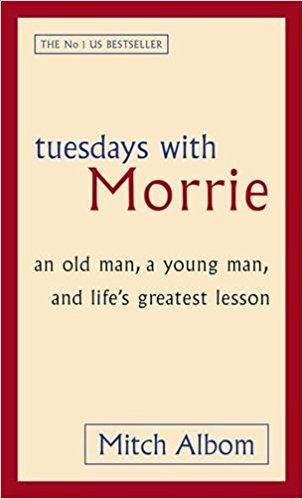 Tuesdays with Morrie的封面。这是我未来manager Hongxia推荐的一本书。我在去旧金山的飞机上看完最后两章，哭成SB。